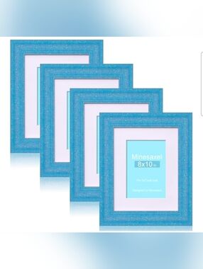 Blue Glitter Picture Frame Set - 8x10